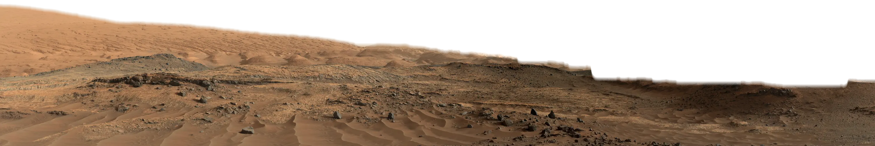 Gale crater toward Mount Sharp, photographed by NASA's Curiosity rover