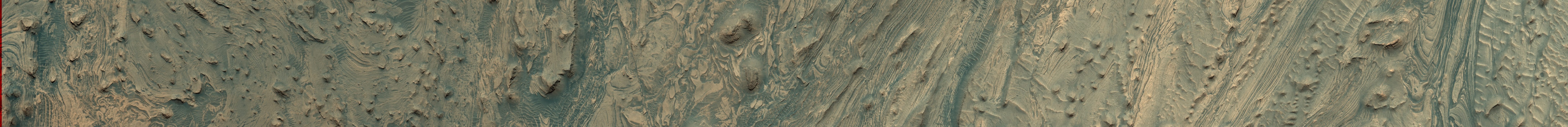 HiRISE RGB strip ESP_094000_1735 (unprojected), layered terrain on Mars